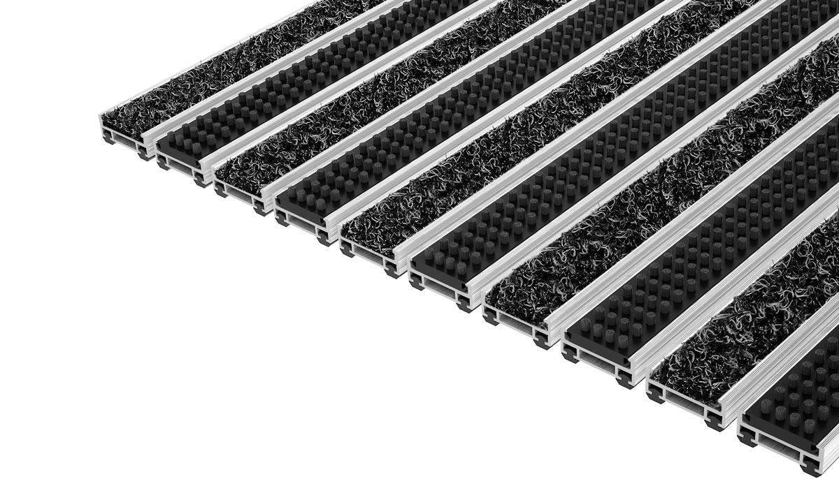 Entrance Mat Top Clean Trend 12 Wave Insert And Cassette Brush