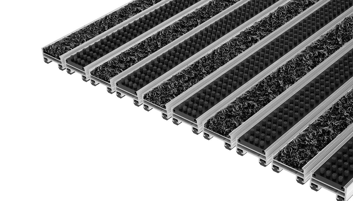 Entrance Mat Top Clean Trend 17 Wave Insert And Cassette Brush