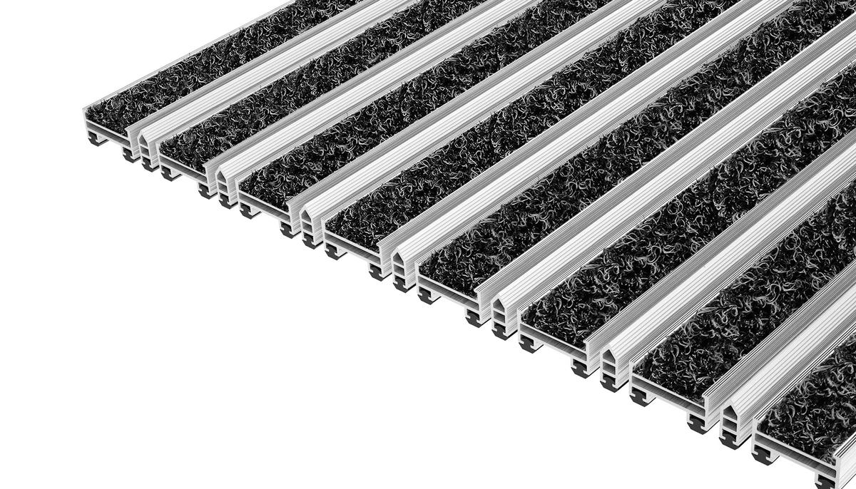 Entrance Mat Top Clean Trend 17 Wave Insert And Scraper Bar