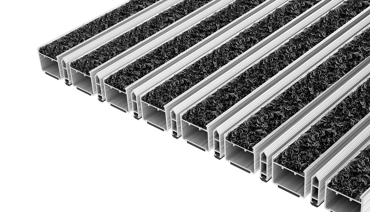 Entrance Mat Top Clean Classic 27 Wave Insert And Scraper Bar